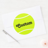 Personalisierte Tennisball-Round-Stickers Runder Aufkleber (Umschlag)