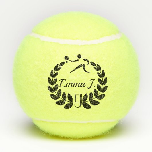 Personalisierte Tennisbälle mit eigenem Logo (Rückseite)
