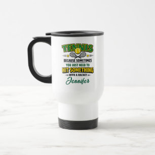 Personalisierte Tennisliebe Frohen Tennis Tag Reisebecher