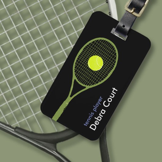 Personalisierte Tennisspielerreise Gepäckanhänger