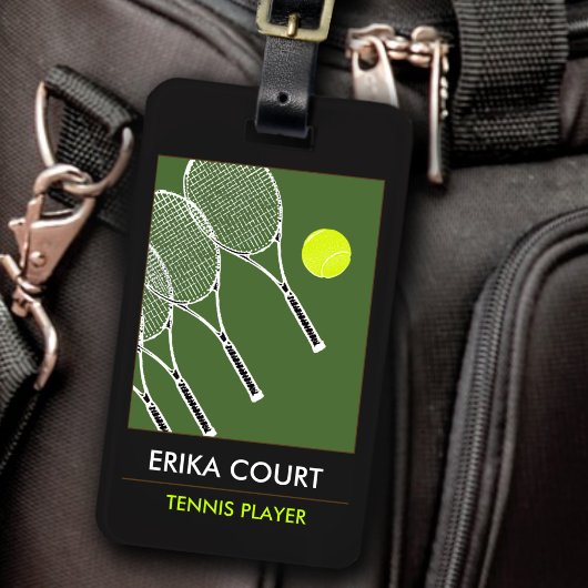 personalisierte Tennistenreise Gepäckanhänger