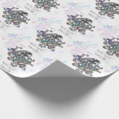 Personalisierte Tentakel Geschenkpapier (Ecke)