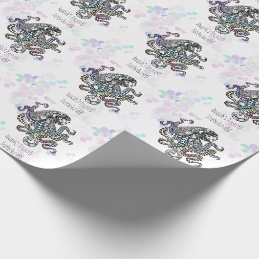 Personalisierte Tentakel Geschenkpapier (Ecke)