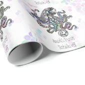 Personalisierte Tentakel Geschenkpapier (Rolleneckpunkt)