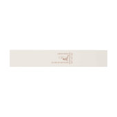 Personalisierte Terracotta Cream Script Wedding Einladungsbanderole (Flach)