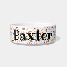 Personalisierte Terrazzo Braun und Beige und Weiß