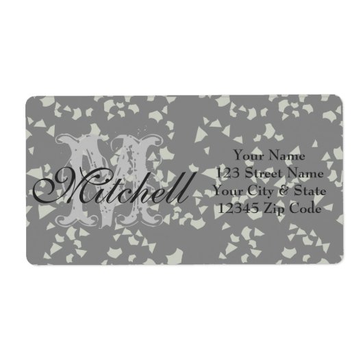 Personalisierte Terrazzo Versandadressen (Vorne)