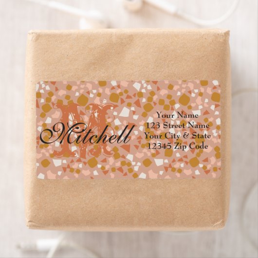 Personalisierte Terrazzo Versandadressen (Insitu)