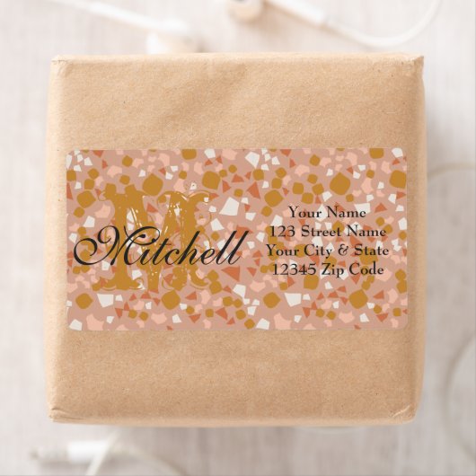 Personalisierte Terrazzo Versandadressen (Insitu)