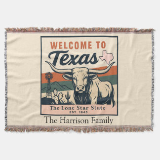 Personalisierte Texas-Wurfdecke Decke