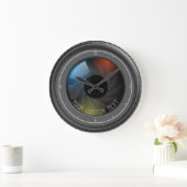Personalisierte TEXT SLR-Kamera Zoom-Fotoleuchten Große Wanduhr (Zuhause)