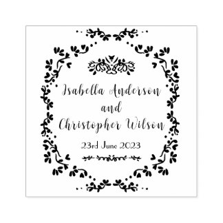 Personalisierte Texte Romantische Briefmarke der H Gummistempel