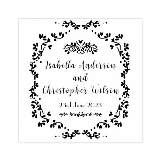 Personalisierte Texte Romantische Briefmarke der H Gummistempel (Prägung)