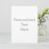 Personalisierte Texteinladung Einladung (Stehend Vorderseite)