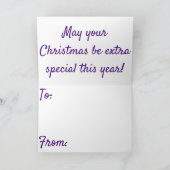 Personalisierte Textfarben Feiertagskarte (Innenseite)