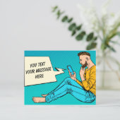 Personalisierte Textnachricht Postkarte (Stehend Vorderseite)