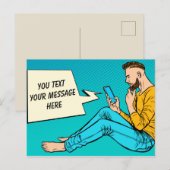 Personalisierte Textnachricht Postkarte (Vorne/Hinten)
