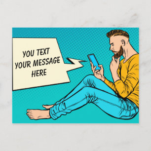 Personalisierte Textnachricht Postkarte