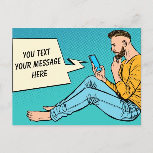Personalisierte Textnachricht Postkarte (Vorderseite)