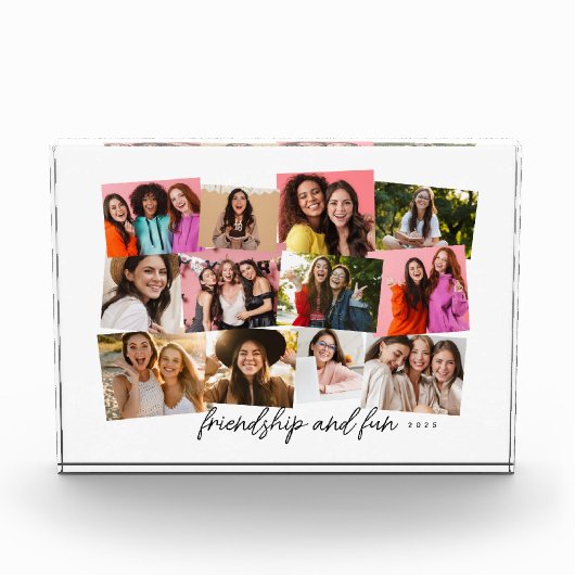 Personalisierte Textzeichenkollektion Fotoblock (Vorderseite)