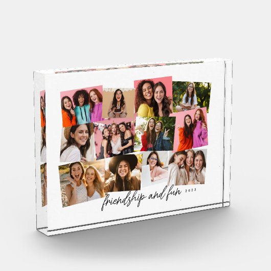 Personalisierte Textzeichenkollektion Fotoblock (Links)