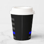 Personalisierte Textzeilen für die US-dünne blaue Pappbecher (Rechts)