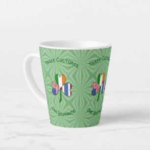Personalisierte Thailand Irland USA Shamrock-Flagg Milchtasse