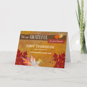 Personalisierte Thanksgiving-Geschäfts-Grußkarten Karte