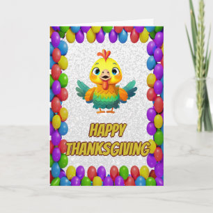 Personalisierte Thanksgiving-Puten-Grußkarte Karte