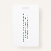 Personalisierte Therapie Tierisches Foto-ID-Abzeic Ausweis (Rückseite)