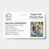 Personalisierte Therapie Tierisches Foto-ID-Abzeic Ausweis (Vorderseite)