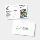 Personalisierte Therapie Tierisches Foto-ID-Abzeic Ausweis (Vorder- & Rückseite)