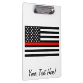 Personalisierte "Thin Red Line"-amerikanische Flag Klemmbrett (Rechts)