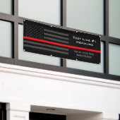 Personalisierte Thin Red Line USA-Flag-Handanzeige Banner (Äußeres Gebäude)