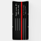 Personalisierte Thin Red Line USA-Flag-Handanzeige Banner (Vertikal)