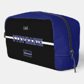 Personalisierte Thin White Line USA Flag EMS EMT Waschbeutel (Rechte Ecke)