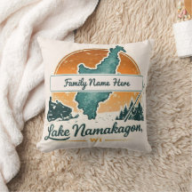 Personalisierte Throw-Kissen Lake Namakagon, WI