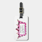 Personalisierte Tiara-Gepäckmarken (Prinzessin) Gepäckanhänger (Vorderseite vertikal)