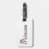 Personalisierte Tiara-Gepäckmarken (Prinzessin) Gepäckanhänger (Rückseite vertikal)