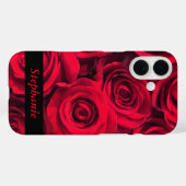 Personalisierte tiefe Rote Rose blüht Case-Mate iPhone Hülle (Rückseite (Horizontal))