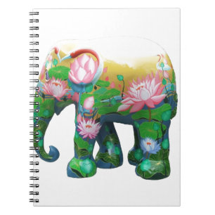 Personalisierte Tier-Safari-Jungle-Afrika-Blumen Notizblock
