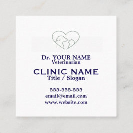 Personalisierte Tierarzt-Termin-Karte Quadratische Visitenkarte