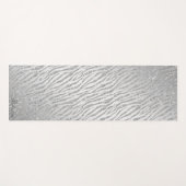 Personalisierte Tierausdrucksilber Glitzer Glam Yogamatte (Vorderseite (Horizontal))