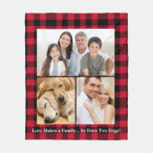 Personalisierte Tierfamilie Fleecedecke (Vorderseite)