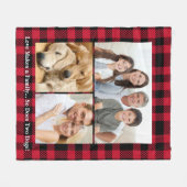Personalisierte Tierfamilie Fleecedecke (Vorderseite (Horizontal))