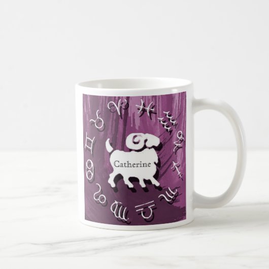 Personalisierte Tierkreis-Tasse - Widder Kaffeetasse (Rechts)