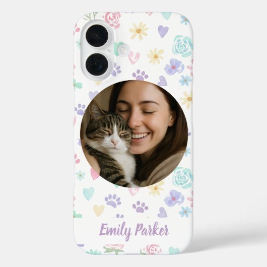 Personalisierte Tierliebe & Pastell-Laune Case-Mate iPhone Hülle (Rückseite)