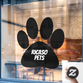 Personalisierte Tierwerbung Riesenpfau Fensteraufkleber (Café-Fenster)