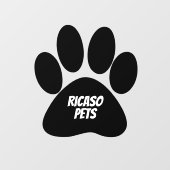 Personalisierte Tierwerbung Riesenpfau Fensteraufkleber (Blatt)