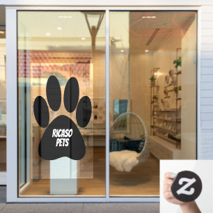 Personalisierte Tierwerbung Riesenpfau Fensteraufkleber